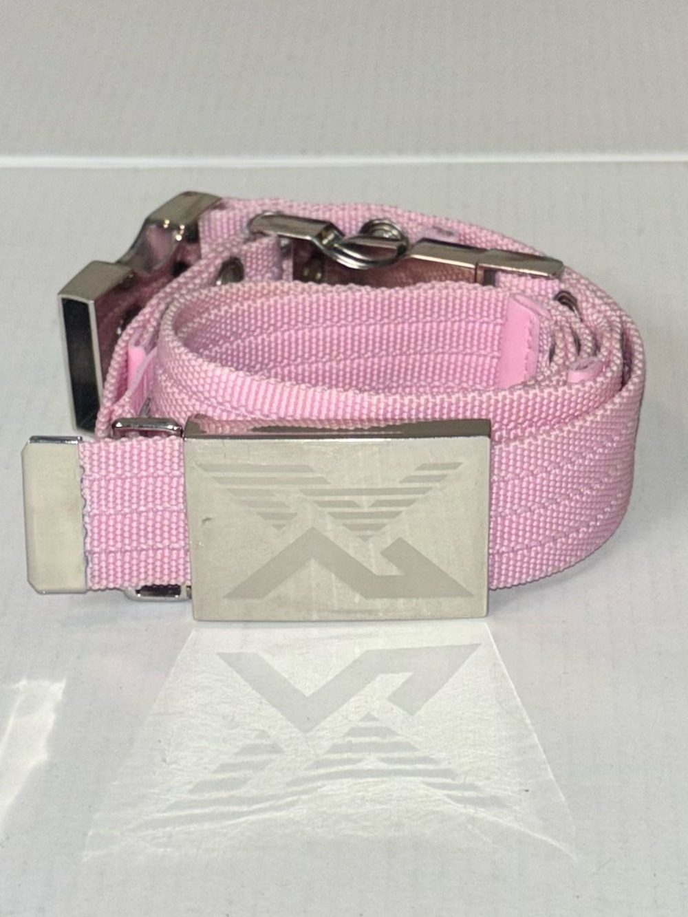 Armani exchange Y2K belt in candy pink Utility Buckle Grommet belt size medium - Picture 16 of 16